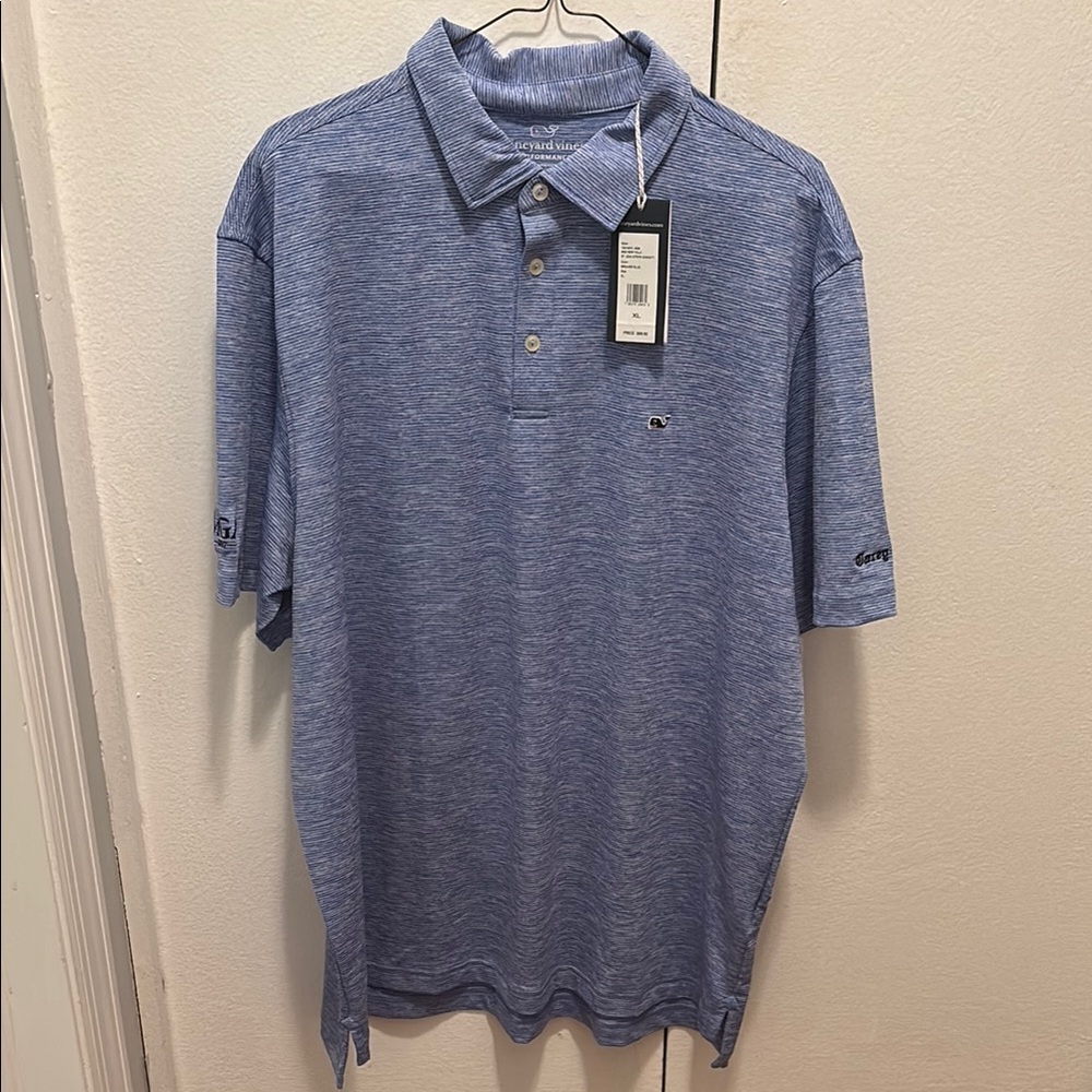 Vineyard Vines Blue Polo Shirt Classic Knit Design